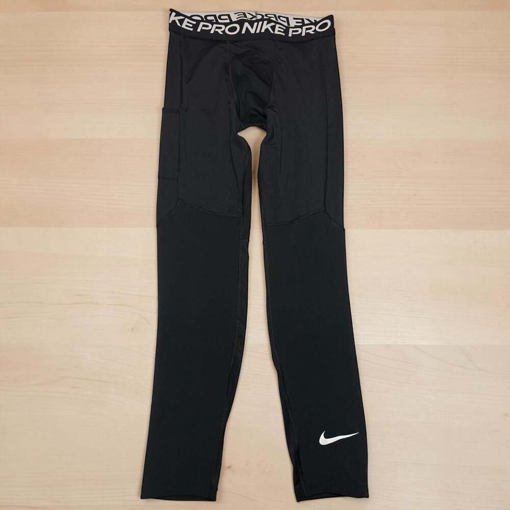 Nike Pro Dri-FIT Boys Compression Tights with Pocket Black Size XL